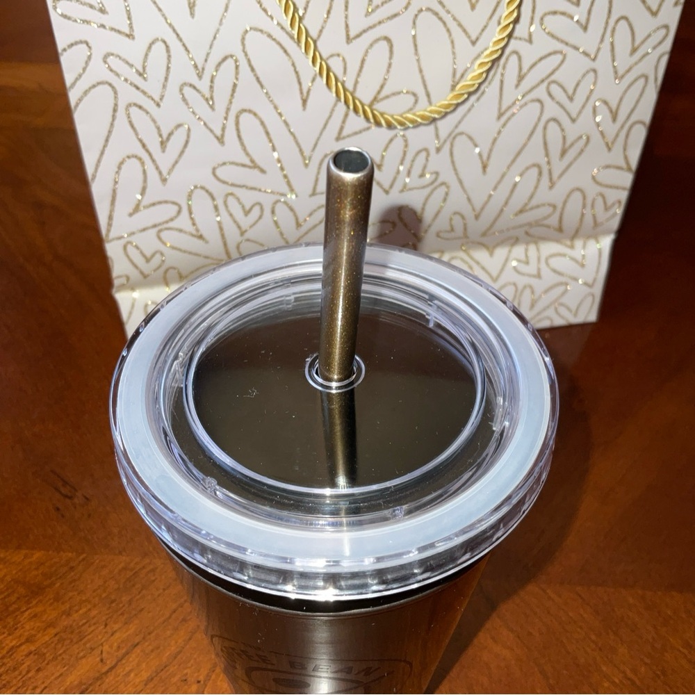 Coffee Bean & Tea Leaf Bronze Color, cold tumbler, 16 oz, RARE, HTF - Picture 7 of 13